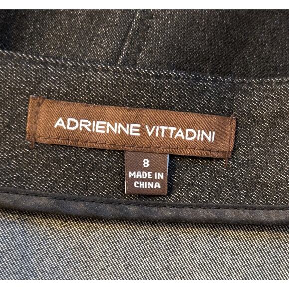 Adrienne Vittadini Dark Gray Heather Stretch Panel Career Pencil Skirt Size 8 - Picture 8 of 9